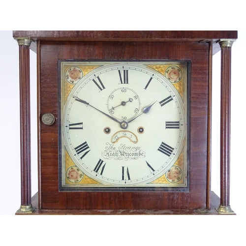 1642 - Thomas Strange of High Wycombe : An early 19thC oak and mahogany cased 8-day longcase clock, the 12