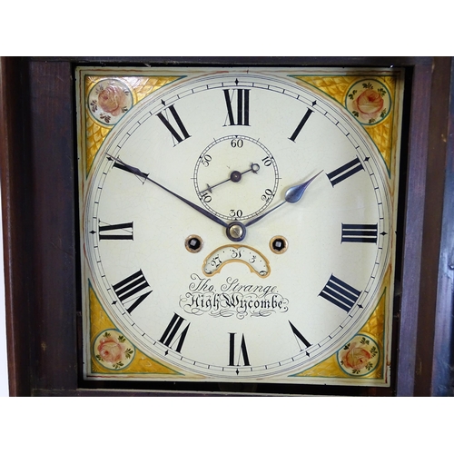 1642 - Thomas Strange of High Wycombe : An early 19thC oak and mahogany cased 8-day longcase clock, the 12