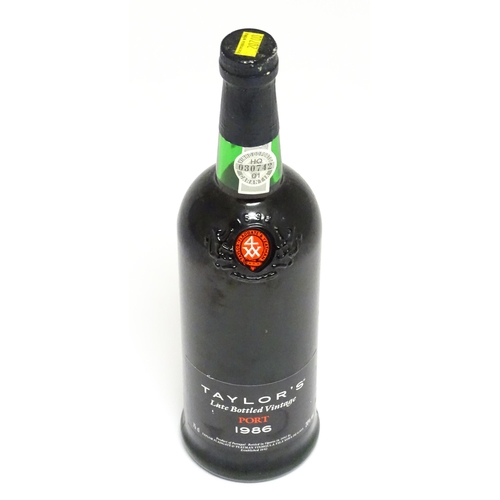 1144A - A 75cl bottle of 1986 Taylor's late bottled vintage port.