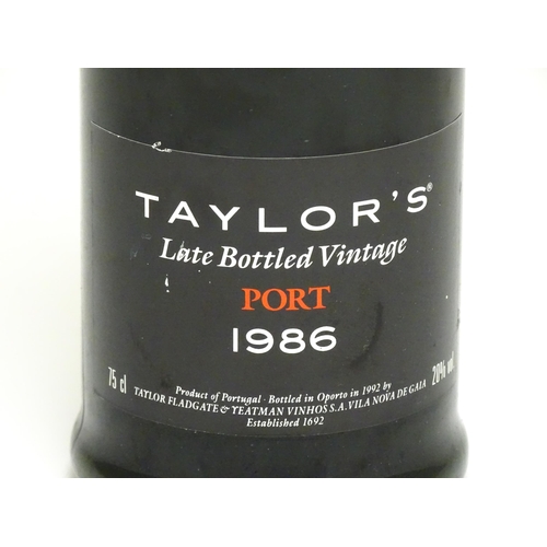 1144A - A 75cl bottle of 1986 Taylor's late bottled vintage port.