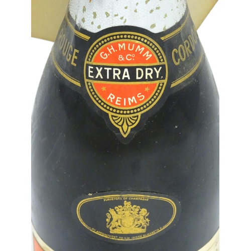 1150A - A bottle of G. H. Mumm Cordon Rouge champagne, approx 75cl, stamped with batch number 81230866