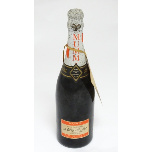 1150A - A bottle of G. H. Mumm Cordon Rouge champagne, approx 75cl, stamped with batch number 81230866