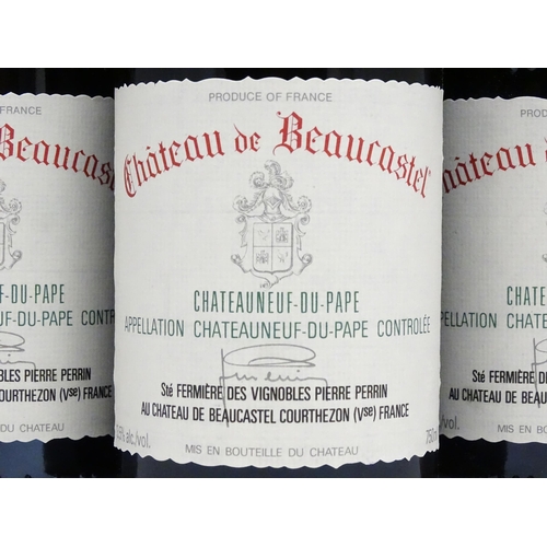 1155 - Eleven 75cl bottles of Chateau de Beaucastel 
Chateauneuf du Pape 1993 red wine (11)