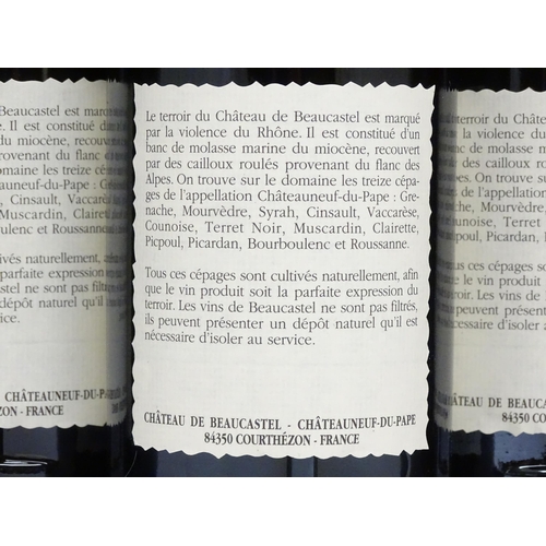 1155 - Eleven 75cl bottles of Chateau de Beaucastel 
Chateauneuf du Pape 1993 red wine (11)