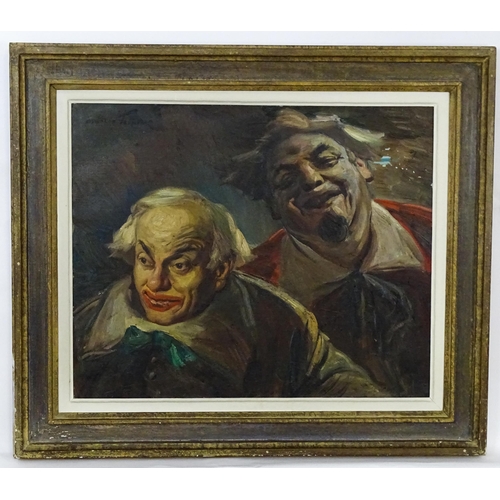 1933 - Oswaldo Teixeira (1905-1974), Brazilian School, Oil on canvas, Palhacos / Clowns. Signed upper left,... 