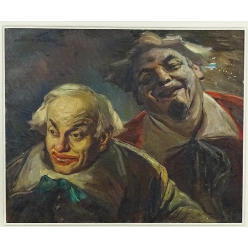 1933 - Oswaldo Teixeira (1905-1974), Brazilian School, Oil on canvas, Palhacos / Clowns. Signed upper left,... 