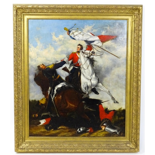 1935 - After Richard Ansell, Oil on canvas, Fight for the Standard, depicting Sergeant Charles Ewart at the... 