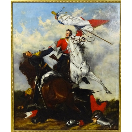 1935 - After Richard Ansell, Oil on canvas, Fight for the Standard, depicting Sergeant Charles Ewart at the... 