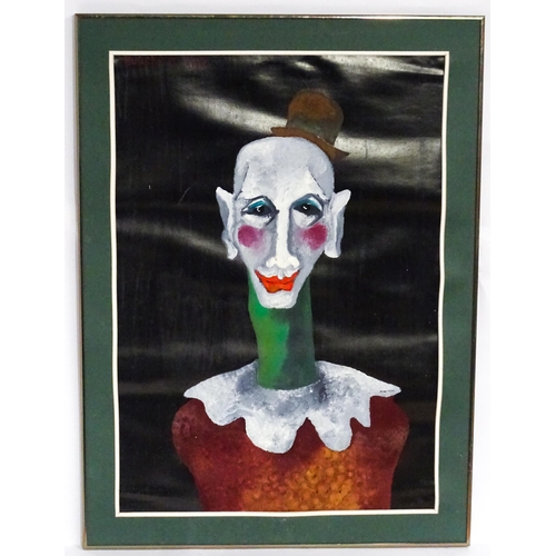 1979 - Buu Chi (1948-2002), Vietnamese School, Oil on paper, Clown portrait. Signed and dated 1994 upper le... 