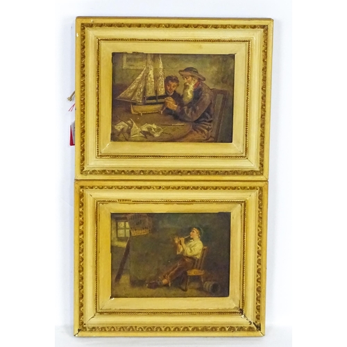 1997 - W. F. Hardy, Late 19th / early 20th century, Oil on board, A pair of interior scenes, one depicting ... 