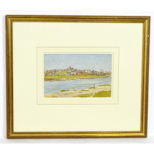 2068 - Philip Norman, 19th century, Watercolour, View of Rye on a sunny day in autumn. Signed and dated 188... 