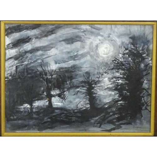 2069 - John Piper (1903-1992), Watercolour and ink, Moonlit Trees. Signed lower right. Possibly a study for... 