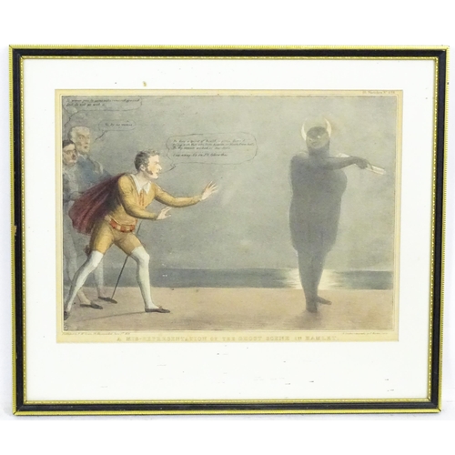 2193 - After John (HB) Doyle, 19th century, Lithograph, A Mis-Representation of the Ghost Scene in Hamlet. ... 