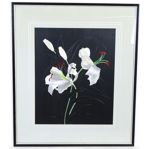 2199 - Judith Davies (b. 1955), Etching, Lilium Lily Liliaceae. Signed, titled and dated 1986 lower. Approx... 