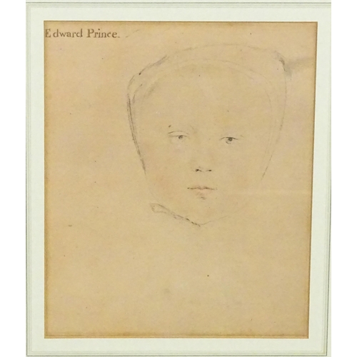 2205 - After Hans Holbein the Younger, Early 20th century, Seven early reproductions of drawings in the Roy... 