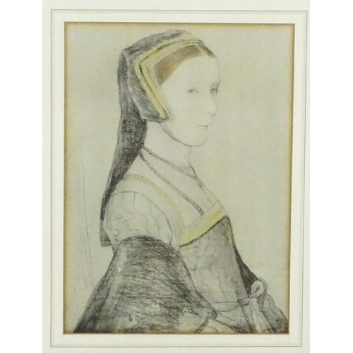 2205 - After Hans Holbein the Younger, Early 20th century, Seven early reproductions of drawings in the Roy... 