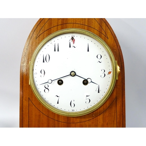 834 - Three assorted mantel clocks to include one of lancet form. Largest approx. 15 1/2