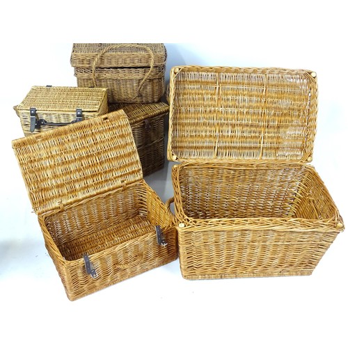 835 - A quantity of assorted wicker baskets, the largest approx 19