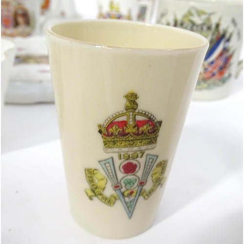 877 - A quantity of assorted Royal commemorative mugs to include George V & Queen Mary coronation 1911, Ge... 