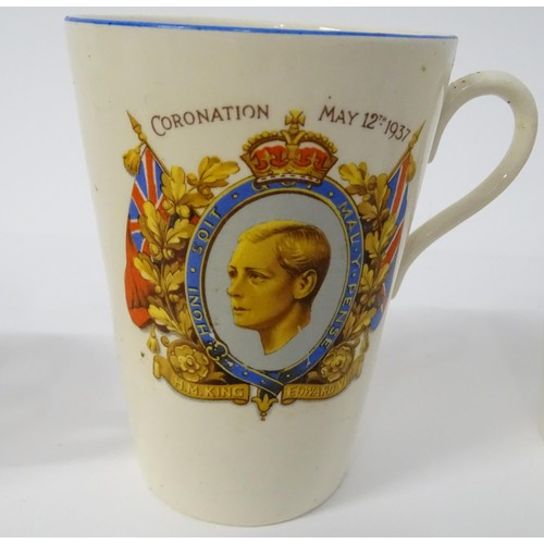 877 - A quantity of assorted Royal commemorative mugs to include George V & Queen Mary coronation 1911, Ge... 