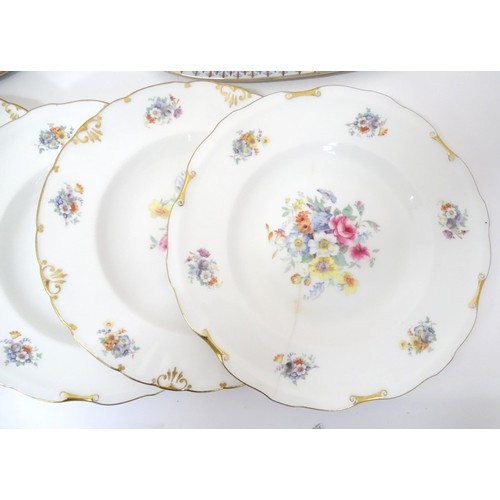 882 - A quantity of ceramics to include Royal Crown Derby plates with floral and foliate decoration and gi... 