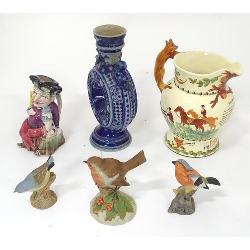 906 - A quantity of assorted ceramics to include a Melba Ware character jug modelled as Mr Punch, a Crown ... 