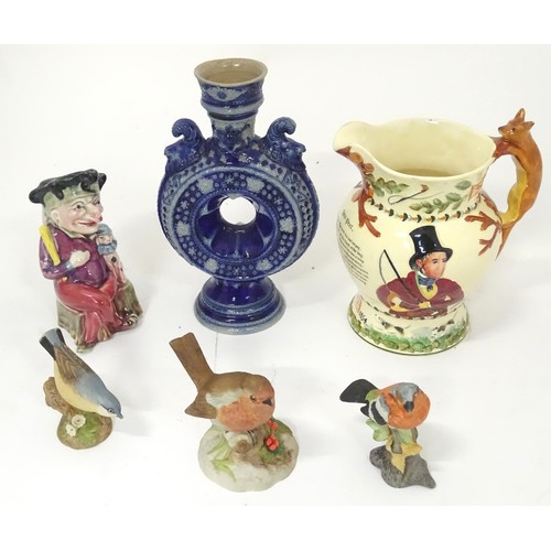 906 - A quantity of assorted ceramics to include a Melba Ware character jug modelled as Mr Punch, a Crown ... 