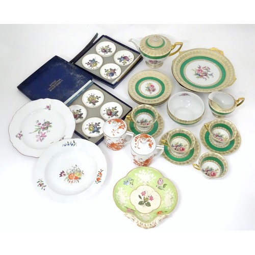 914 - A quantity of assorted 20thC ceramics to include Royal Worcester coasters, Thomas of Bavarian tea wa... 