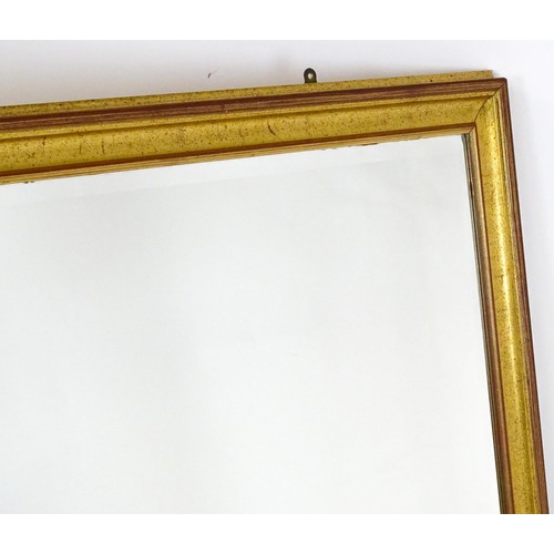 929 - Two modern gilt framed mirrors. The larger measuring 54