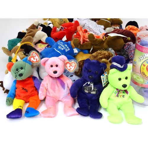 931 - Toys: A quantity of TY Beanie Babies etc. Beanie Babies to include: the Chinese Zodiac Dragon, the Z... 