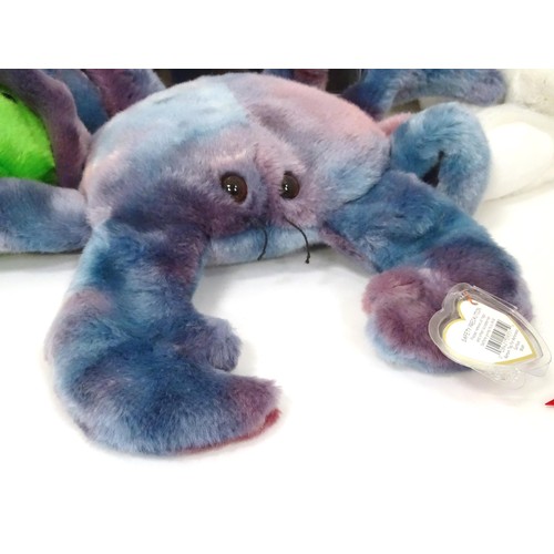 933 - Toys: A quantity of TY Beanie Babies etc. Beanie Babies to include: Claude the Crab, Speedy the Turt... 