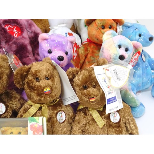 936 - Toys: A quantity of TY Beanie Babies etc. Beanie Babies to include: seven Issy the Four Seasons Hote... 