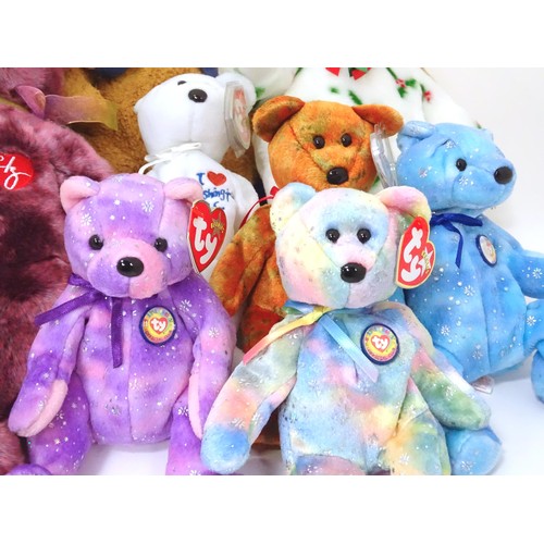 936 - Toys: A quantity of TY Beanie Babies etc. Beanie Babies to include: seven Issy the Four Seasons Hote... 