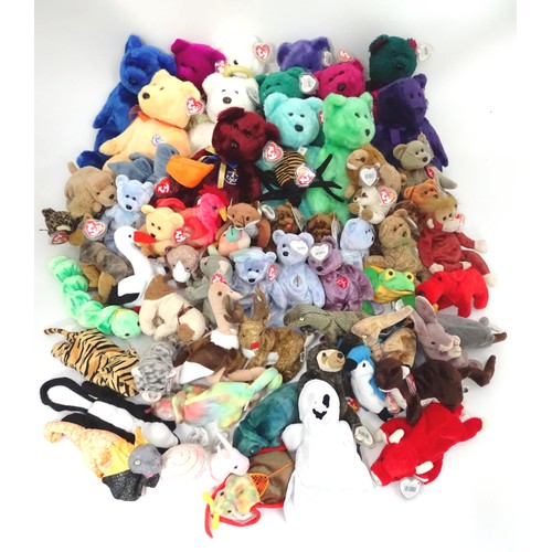 938 - Toys: A quantity of TY Beanie Babies etc. Beanie Babies to include: Slowpoke the Sloth, Scurry the B... 