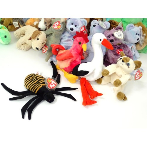 938 - Toys: A quantity of TY Beanie Babies etc. Beanie Babies to include: Slowpoke the Sloth, Scurry the B... 