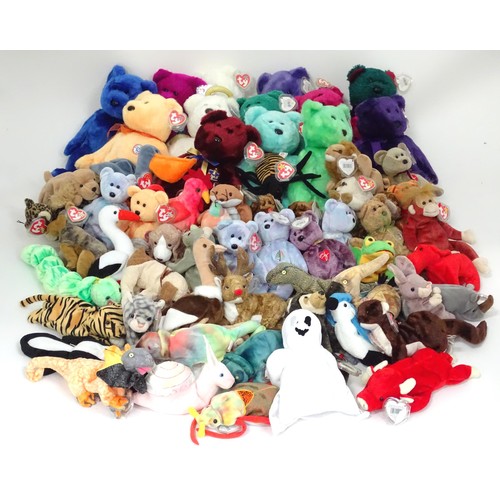 938 - Toys: A quantity of TY Beanie Babies etc. Beanie Babies to include: Slowpoke the Sloth, Scurry the B... 