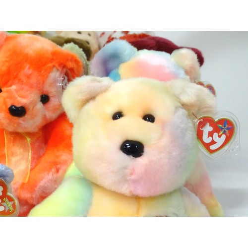 939 - Toys: A quantity of TY Beanie Babies etc. Beanie Babies to include: Halo the Angel Bear, the Peace B... 