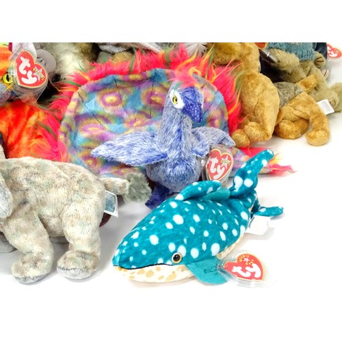 941 - A quantity of TY Beanie Babies etc. Beanie Babies to include: Poseidon the Whale Shark, Flashy the P... 