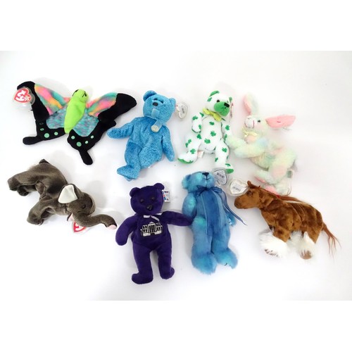 941 - A quantity of TY Beanie Babies etc. Beanie Babies to include: Poseidon the Whale Shark, Flashy the P... 