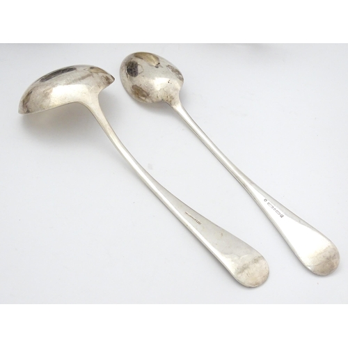 720 - Assorted silver plated items to include ladle, stuffing spoon, sugar bowl, etc. (7)