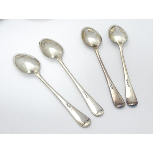 724 - Three assorted silver plate egg cruets, to include one with twin egg cups and toast rack section, an... 