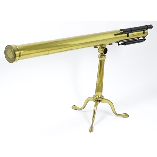 1493 - A cased Georgian astronomical refracting telescope by Cary, London (1759-1825.) Constructed from bra... 