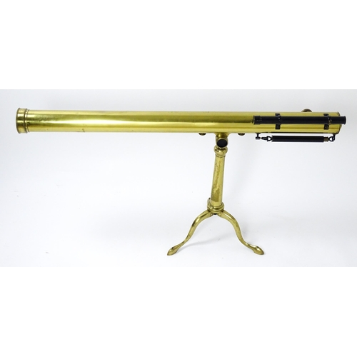 1493 - A cased Georgian astronomical refracting telescope by Cary, London (1759-1825.) Constructed from bra... 