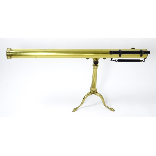 1493 - A cased Georgian astronomical refracting telescope by Cary, London (1759-1825.) Constructed from bra... 