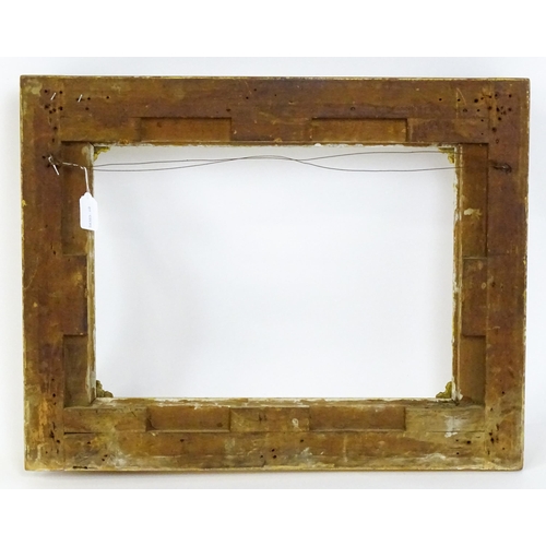 2252 - A 19thC gilt composite frame with swept corners. Rebate approx. 13 1/2