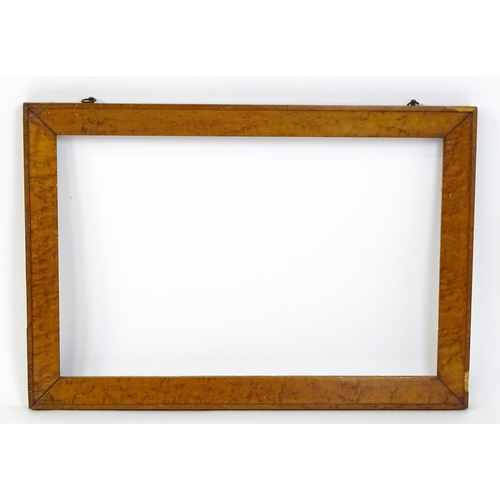 2256 - A 19thC birds eye maple veneered frame. Rebate approx. 29 1/2