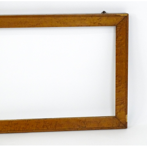 2256 - A 19thC birds eye maple veneered frame. Rebate approx. 29 1/2