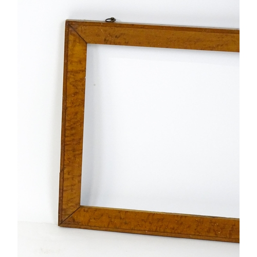 2256 - A 19thC birds eye maple veneered frame. Rebate approx. 29 1/2