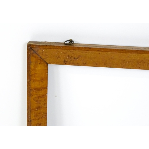 2256 - A 19thC birds eye maple veneered frame. Rebate approx. 29 1/2