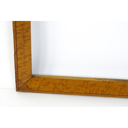 2256 - A 19thC birds eye maple veneered frame. Rebate approx. 29 1/2